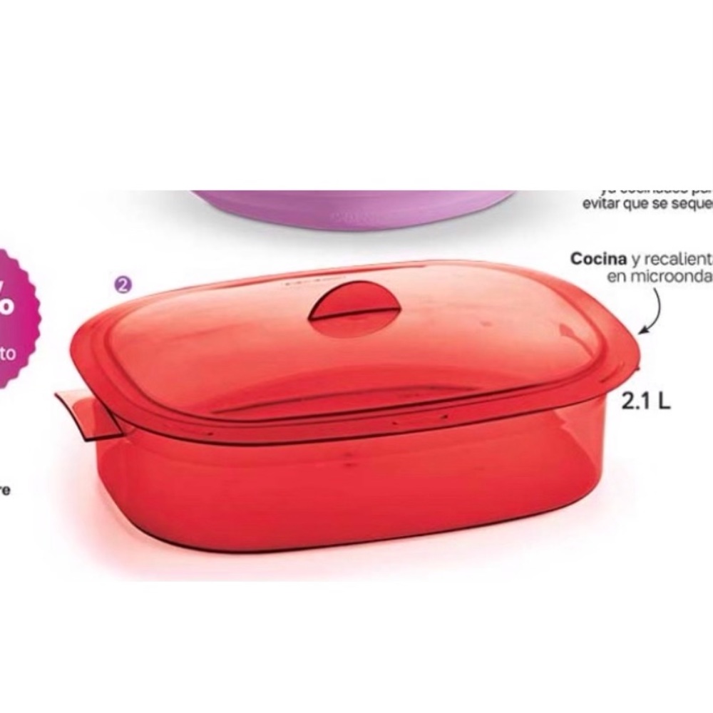 Tupperware  Servi Crystalware Oval  Container 2.1L